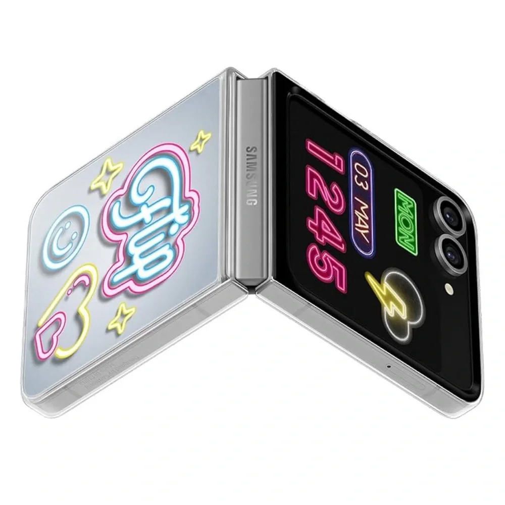 GENUINE Samsung Neon Flipsuit Case Cover for Galaxy Z Flip6 Clear NEW Not Sealed